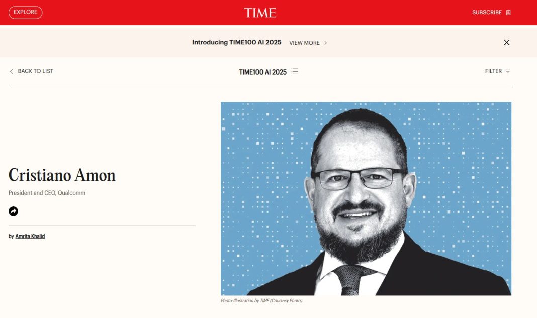 Cristiano Amon: quem é o brasileiro eleito entre os 100 Cristiano Amon: quem é o brasileiro eleito entre os 100 líderes mais influentes em IA pela revista Time