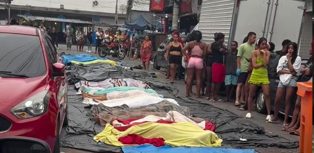Compartilhar fotos de mortos nas redes sociais é crime? Corpos são deixados em praça do Complexo da Penha após operação que deixou dezenas de mortos no Rio