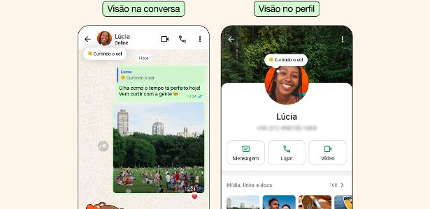 WhatsApp libera função para você compartilhar o que está fazendo Recurso Recados, do WhatsApp, começa a chegar hoje e estará no app de todos usuários, aos poucos, nas próximas semanas