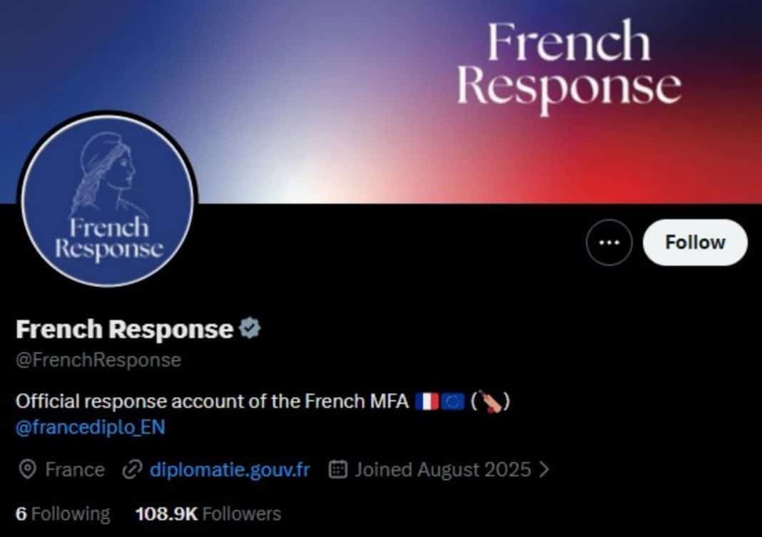 Conta francesa no X usa ironia para rebater a comentários Conta francesa no X usa ironia para rebater a comentários dos EUA