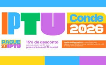 Prefeitura de Conde lança campanha do IPTU 2026 com descontos e acesso facilitado online