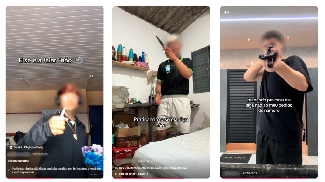 'Treinando caso ela diga não': vídeos no TikTok simulam agressões a mulheres em meio a escalada de violência e recorde de feminicídios