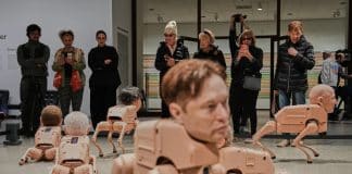 Musk e Zuckerberg viram cães-robôs que fazem ‘cocô artístico’ em museu Musk e Zuckerberg viram cães-robôs que fazem 'cocô artístico' em museu