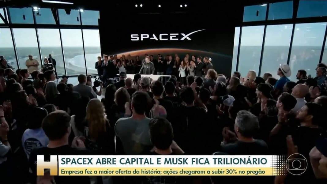 Ações da SpaceX disparam quase 20% em estreia na Nasdaq