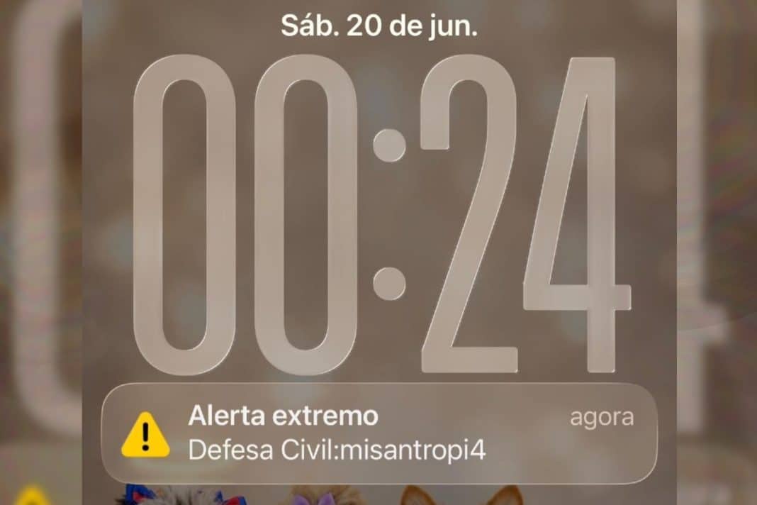 Alerta extremo falso da Defesa Civil: o que se sabe Alerta extremo falso da Defesa Civil: o que se sabe sobre o caso