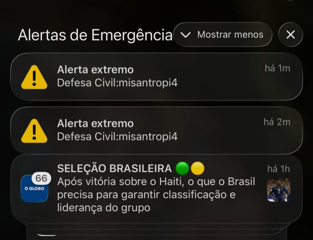 Defesa Civil Nacional diz que sistema foi invadido e disparou Defesa Civil Nacional diz que sistema foi invadido e disparou alerta falso; veja o que se sabe