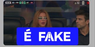 É #FAKE que foto mostre Shakira com Piqué na arquibancada de Argentina x Áustria na Copa; imagem foi manipulada por IA É #FAKE que foto mostre Shakira com Piqué na arquibancada de Argentina x Áustria na Copa; imagem foi manipulada por IA
