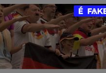 É #FAKE que vídeo mostre sósia de Hitler na arquibancada do jogo Alemanha x Curaçao na Copa; imagens foram manipuladas por IA É #FAKE que vídeo mostre sósia de Hitler na arquibancada do jogo Alemanha x Curaçao na Copa; imagens foram manipuladas por IA