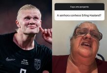 Haaland comenta e ri de brasileira tentando ler o nome dele em vídeo Haaland comenta e ri de brasileira tentando ler o nome dele em vídeo