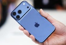 leasing de iPhone chega aos EUA nesta semana 9.set.2025 - iPhone 17 Pro é exibido durante lançamento do celular na sede da Apple, em Cupertino, na Califórnia (EUA)