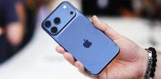 leasing de iPhone chega aos EUA nesta semana 9.set.2025 - iPhone 17 Pro é exibido durante lançamento do celular na sede da Apple, em Cupertino, na Califórnia (EUA)