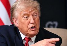 Casa Branca convoca empresas de IA para discutir autorregulação 17.jun.2026 - Presidente dos EUA, Donald Trump, gesticula durante reunião do G7 realizada em Evian, na França
