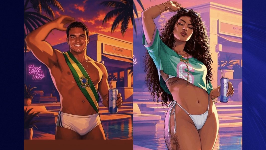 Flávio Bolsonaro posta vídeo de IA usando sunga com estética Flávio Bolsonaro posta vídeo de IA usando sunga com estética de GTA VI