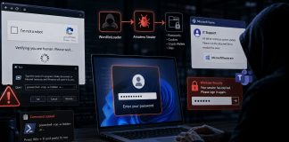 Novo golpe: testes falsos de verificação roubam senhas no Windows Novo golpe: testes falsos de verificação roubam senhas no Windows