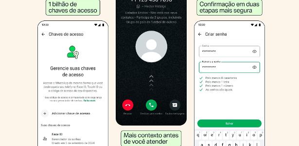 WhatsApp reforça verificação em duas etapas e chaves de acesso WhatsApp ganha novos recursos de segurança, como ter mias de uma chave de acesso e configurar opção mais forte de verificação em duas etapas