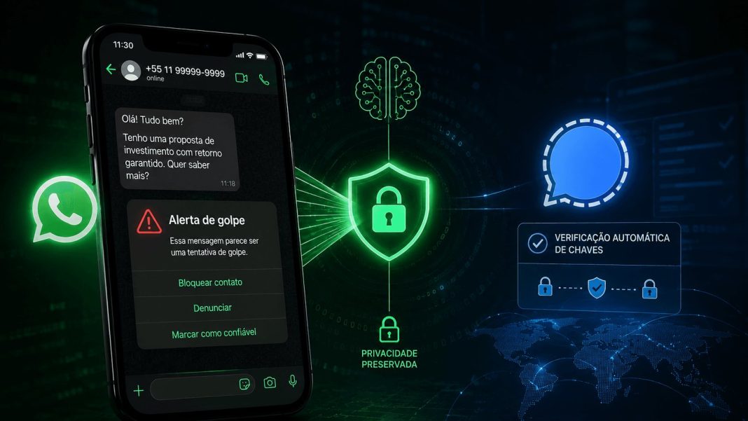 WhatsApp testa recurso que identifica golpes sem violar criptografia WhatsApp testa recurso que identifica golpes sem violar criptografia