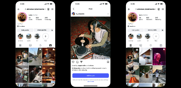 Instagram permite incluir imagens em que você está marcado em grade principal