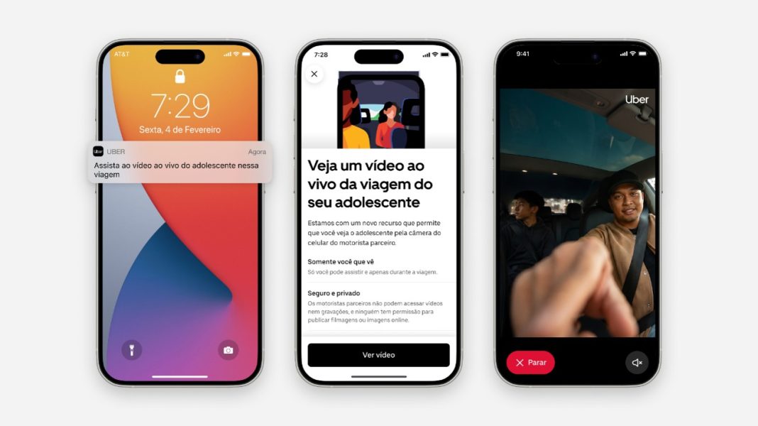Uber libera vídeo ao vivo para pais em viagens de Uber libera vídeo ao vivo para pais em viagens de filhos adolescentes; veja como vai funcionar