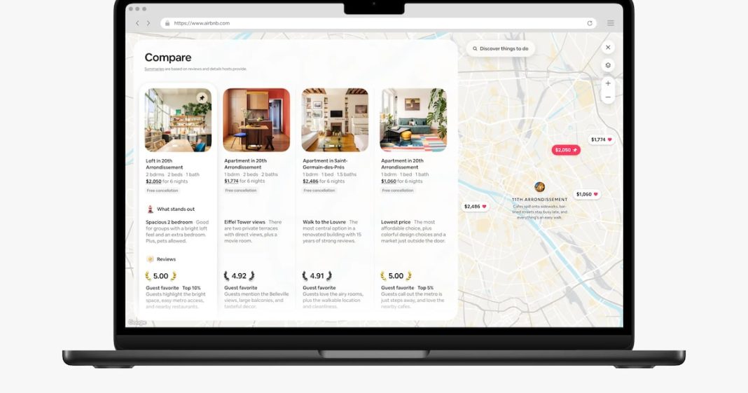 Airbnb adiciona IA para facilitar busca por hospedagens